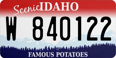 ID license plate W840122