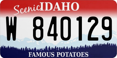 ID license plate W840129