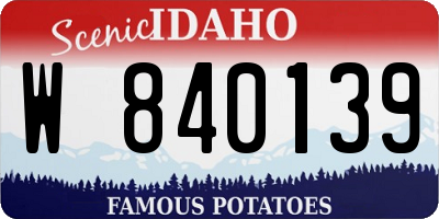 ID license plate W840139