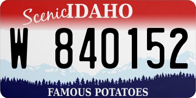 ID license plate W840152