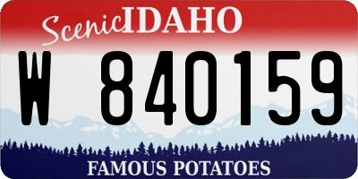 ID license plate W840159