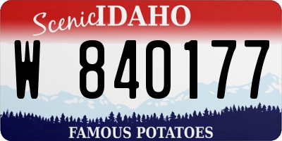 ID license plate W840177