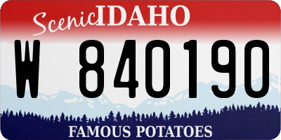 ID license plate W840190