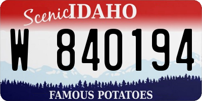ID license plate W840194