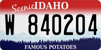 ID license plate W840204