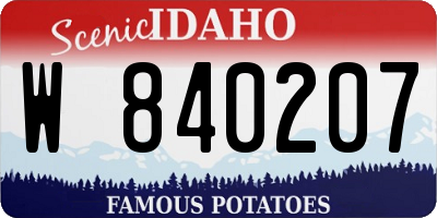 ID license plate W840207
