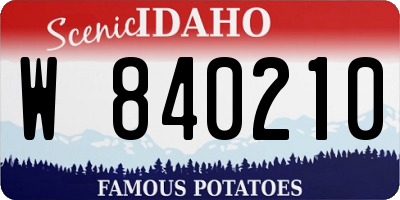 ID license plate W840210