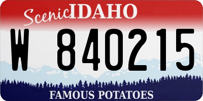 ID license plate W840215