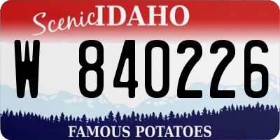 ID license plate W840226
