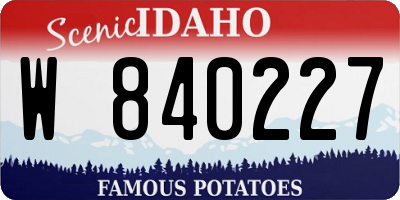 ID license plate W840227