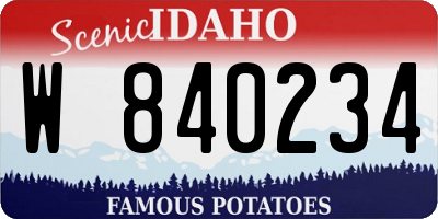 ID license plate W840234