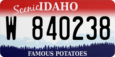 ID license plate W840238