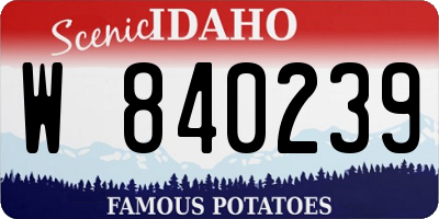 ID license plate W840239