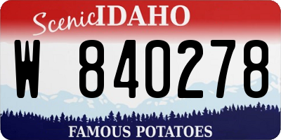 ID license plate W840278