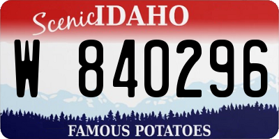 ID license plate W840296