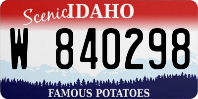 ID license plate W840298