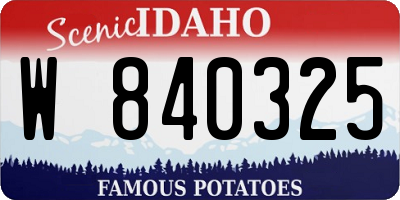 ID license plate W840325