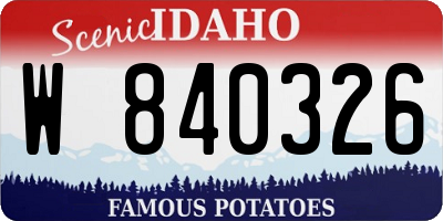 ID license plate W840326