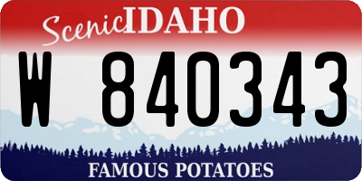 ID license plate W840343
