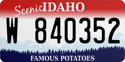 ID license plate W840352