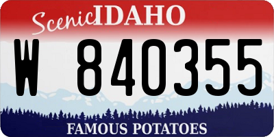 ID license plate W840355