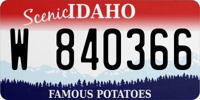 ID license plate W840366