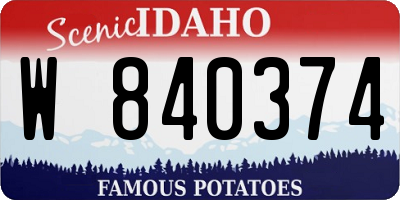 ID license plate W840374