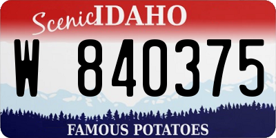 ID license plate W840375