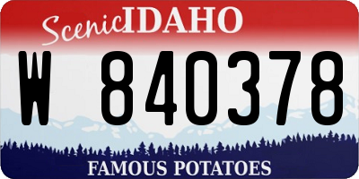 ID license plate W840378