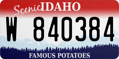 ID license plate W840384