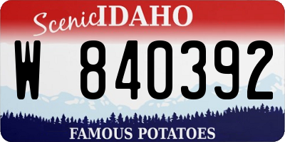 ID license plate W840392