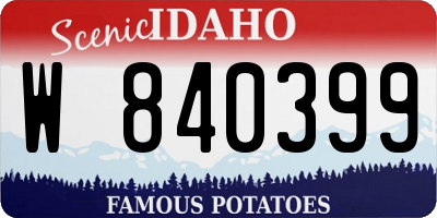 ID license plate W840399