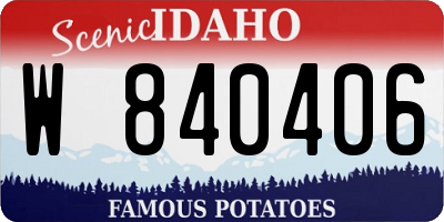 ID license plate W840406