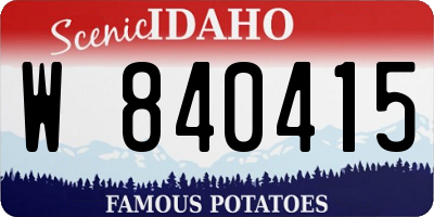 ID license plate W840415