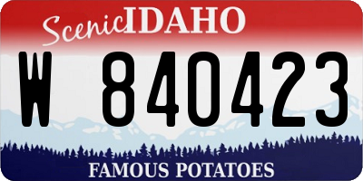 ID license plate W840423
