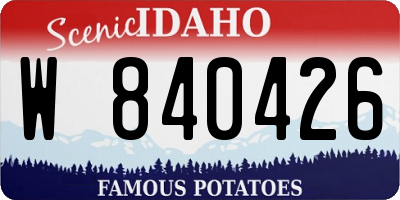 ID license plate W840426