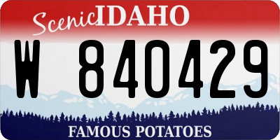 ID license plate W840429