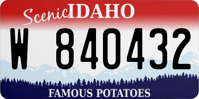ID license plate W840432
