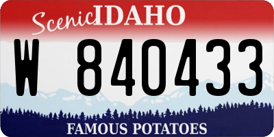ID license plate W840433