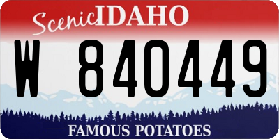 ID license plate W840449