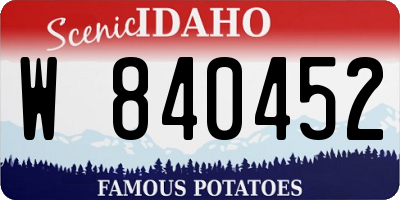 ID license plate W840452