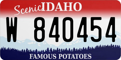 ID license plate W840454