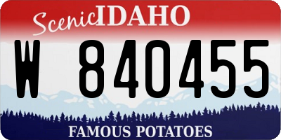 ID license plate W840455