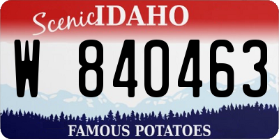 ID license plate W840463