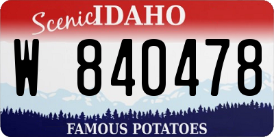 ID license plate W840478