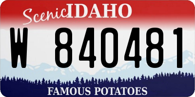 ID license plate W840481