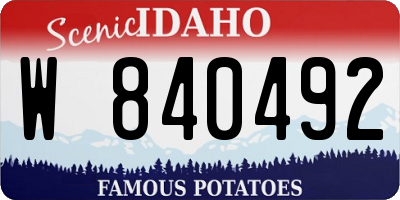 ID license plate W840492