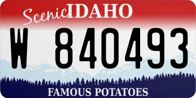 ID license plate W840493