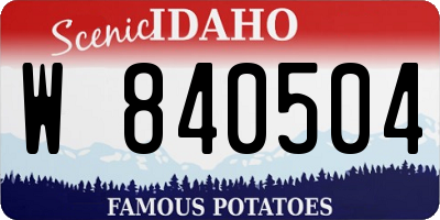 ID license plate W840504