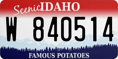 ID license plate W840514